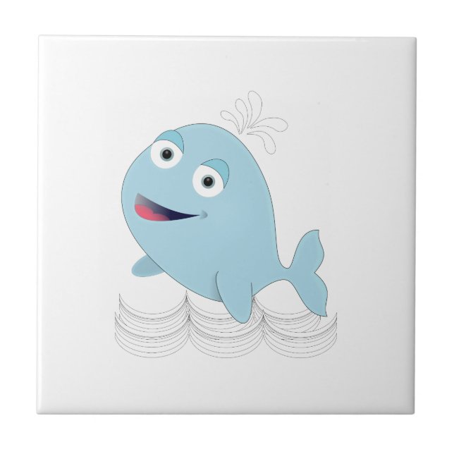 Blåval Kakelplatta (Framsidan)