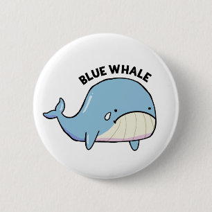 Blåval Ledsen Vale Pun Button Pin Knapp