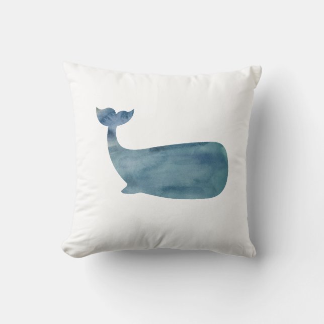 Blåval Nautical Pillow Kudde (Framsida)