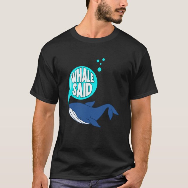 Blåval Pun Marine Mammal & Whale Watching T Shirt (Framsida)