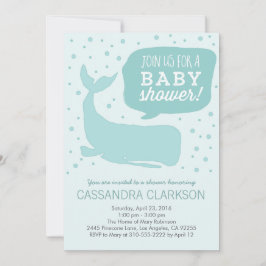 Blåval Snyggt, babyskor Inbjudningar