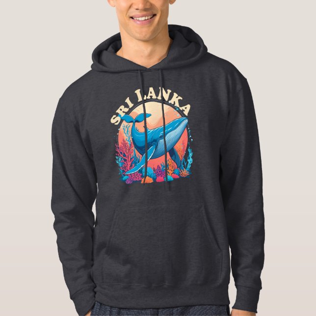 Blåval som tittar på Sri Lanka Hoodie (Framsida)