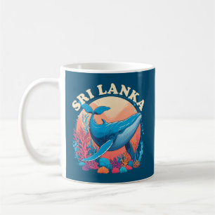 Blåval som tittar på Sri Lanka Kaffemugg