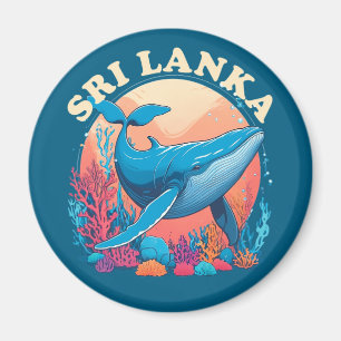 Blåval som tittar på Sri Lanka Magnet