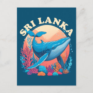 Blåval som tittar på Sri Lanka Vykort