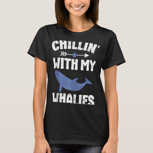 Blåval som tittar på valar 1 t shirt (Framsida)