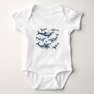 Blåvalar och delfiner, havslevande djur t shirt