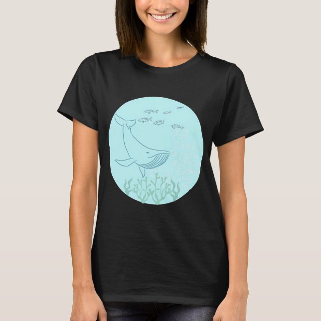 blåvalen t shirt (Framsida)