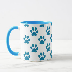 Blåvalsad tassar-kaffe mugg