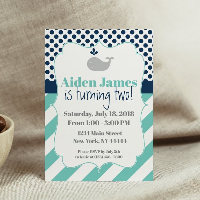 Blåvalsdagsinbjudan Inbjudningar (Skapare uppladdad)