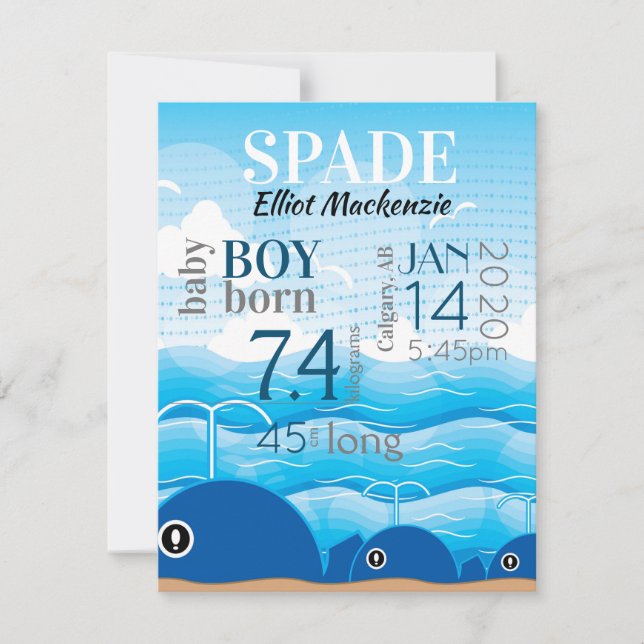 Blåvalskort i pojke (Framsida)