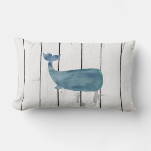 Blåvalsskiftning Rustic Beach Decor Lumbarkudde