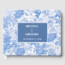 Blåvattenfärg Botaniska Blommigtar Bröllop