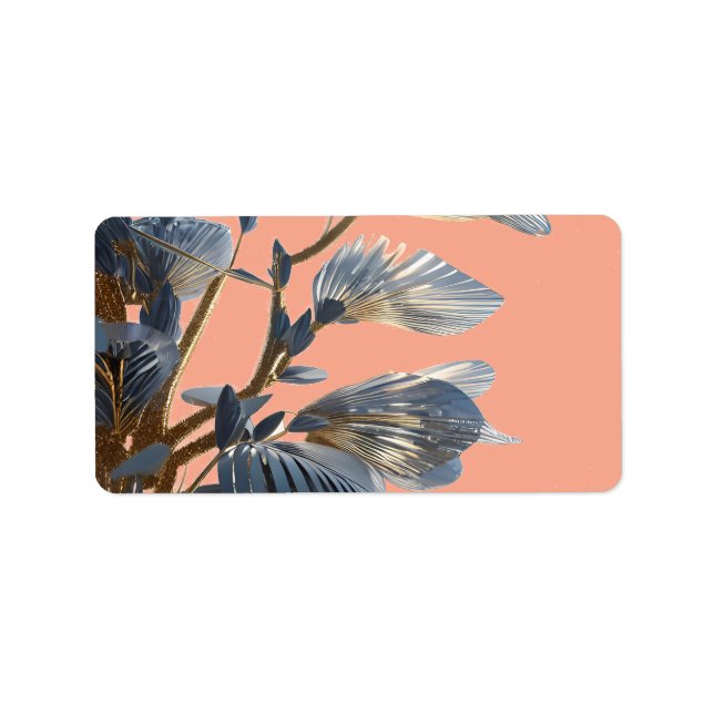 Blåväxten Löv Adressetikett (Framsidan)