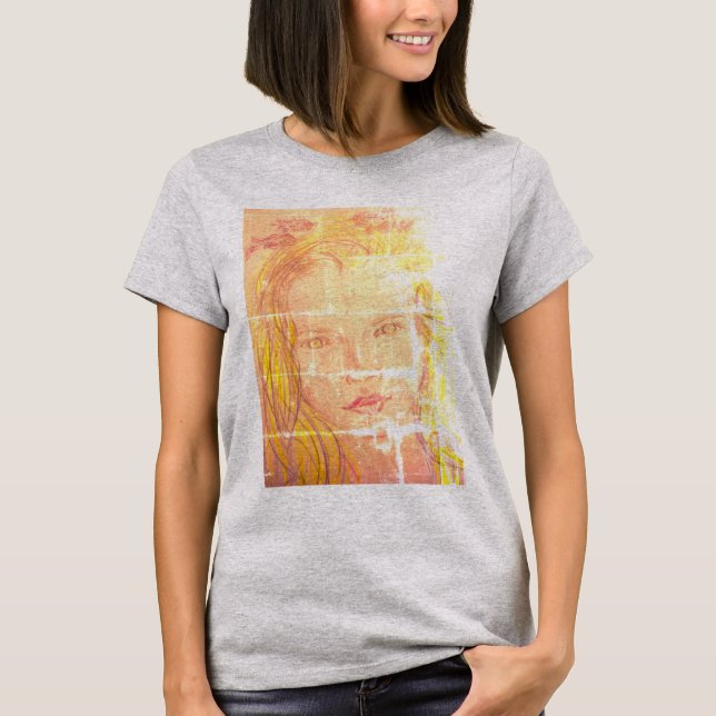 Blavender-blomma T-shirt (Framsida)