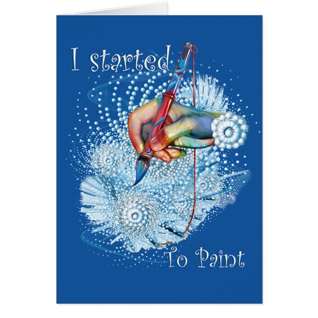 Blåvibration, Abstrakt Hälsningskort (Framsidan)