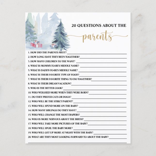 Blåvintern 20 Frågor om föräldraspelet (Framsida)