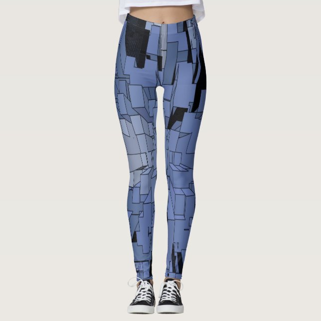 Blåviolett stad leggings (Framsida)
