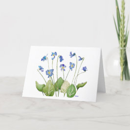Blåvioletta Violets Påsk-kort Helgkort