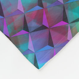 Blåvit 3D-nedfläckad med kvadratisk lilak för rosa Fleecefilt