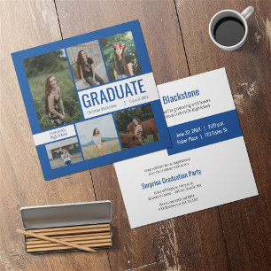 Blåvit 6-fotoinbjudan till Studenten