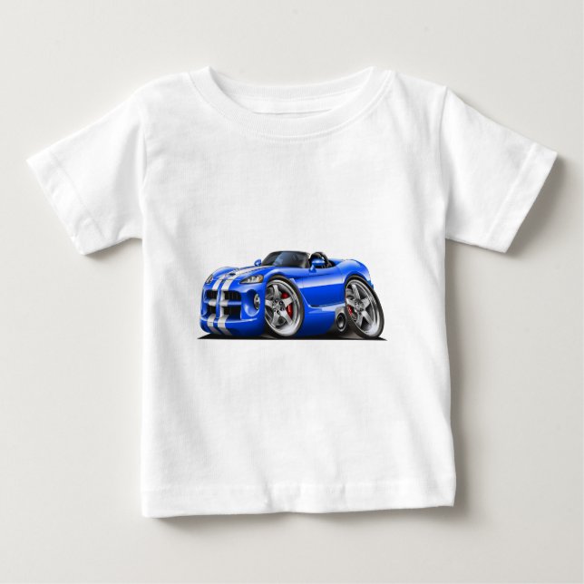 Blåvit bil för finthuggormRoadster T Shirt (Framsida)
