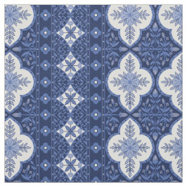 Blåvit bohemisk design tyg