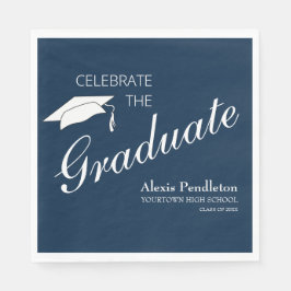 Blåvit brinnande Student Studenten Pappersservett