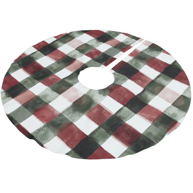 Blåvit Chic, Blommigt Julgransmatta Borstad Polyester (Vinklad)