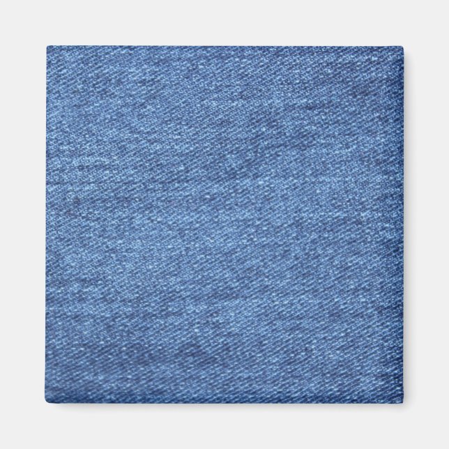 Blåvit Denim Struktur-utseende Magnet (Framsidan)