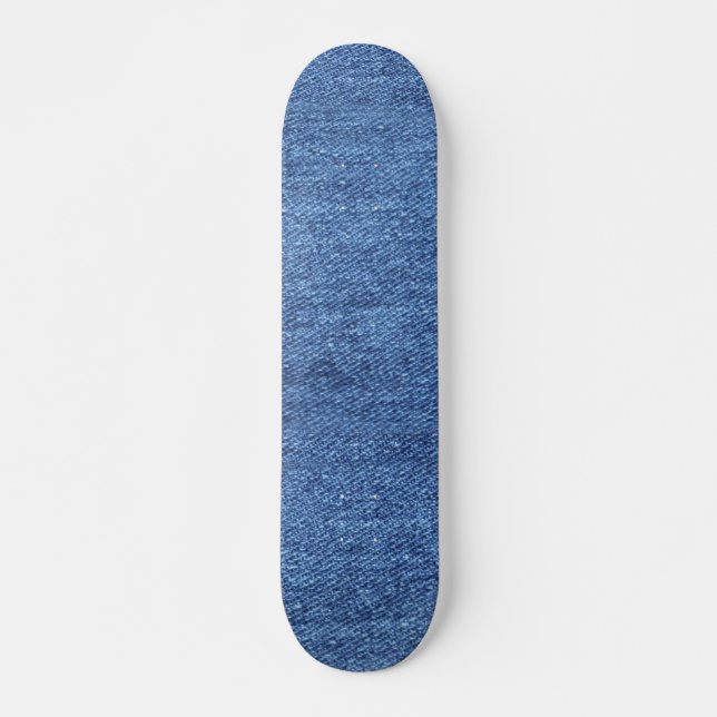 Blåvit Denim Struktur-utseende Mini Skateboard Bräda 18,5 Cm (Framsida)