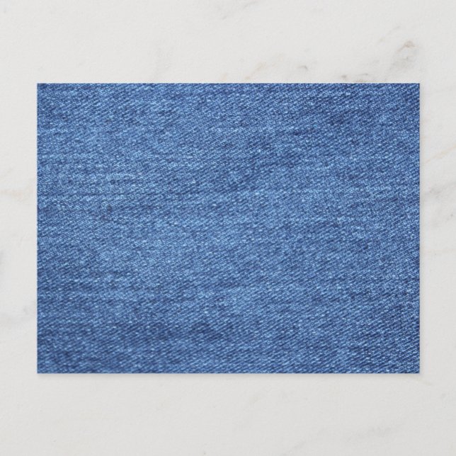 Blåvit Denim Struktur-utseende Vykort (Framsida)