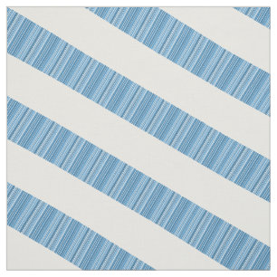 Blåvit diagonal Modern Rand Fabric Tyg