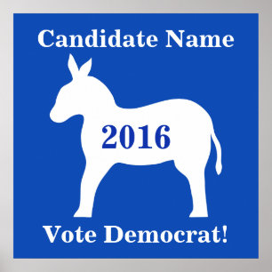 Blåvit Donkey-kandidat Poster