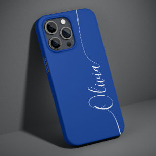 Blåvit Elegant, Kalligrafi, skript Namn