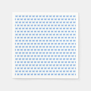 Blåvit gingham-buske mönster pappersservett