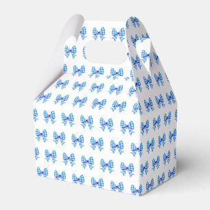 Blåvit gingham-buske mönster presentaskar