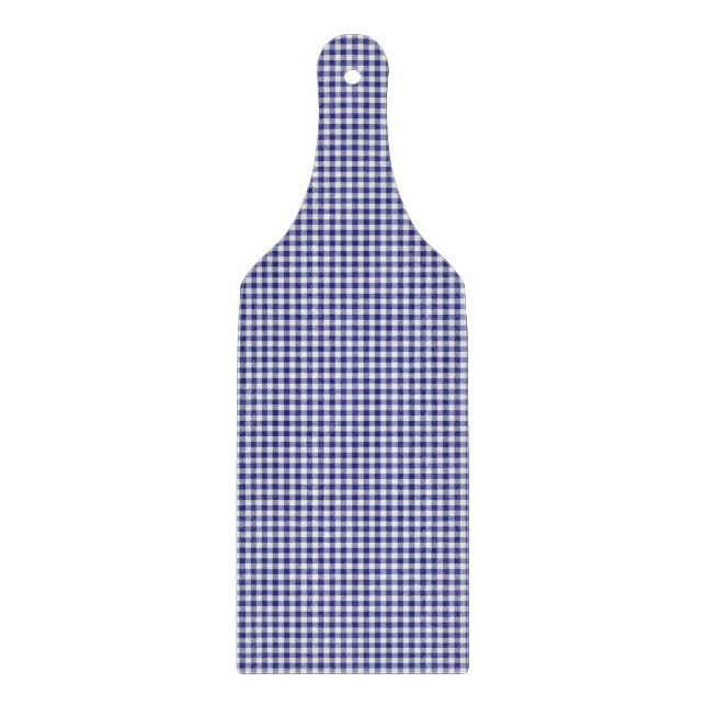 Blåvit Gingham-CUTTING BOARD PADDLE (Framsidan)