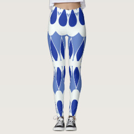 Blåvit klump "Ratti_Kreativ_Arts" Leggings
