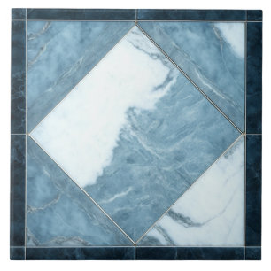 Blåvit marmor Ceramic Tile Elegant Insida Kakelplatta