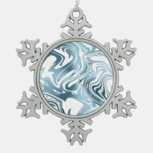 Blåvit metallkatalog, julprydnad