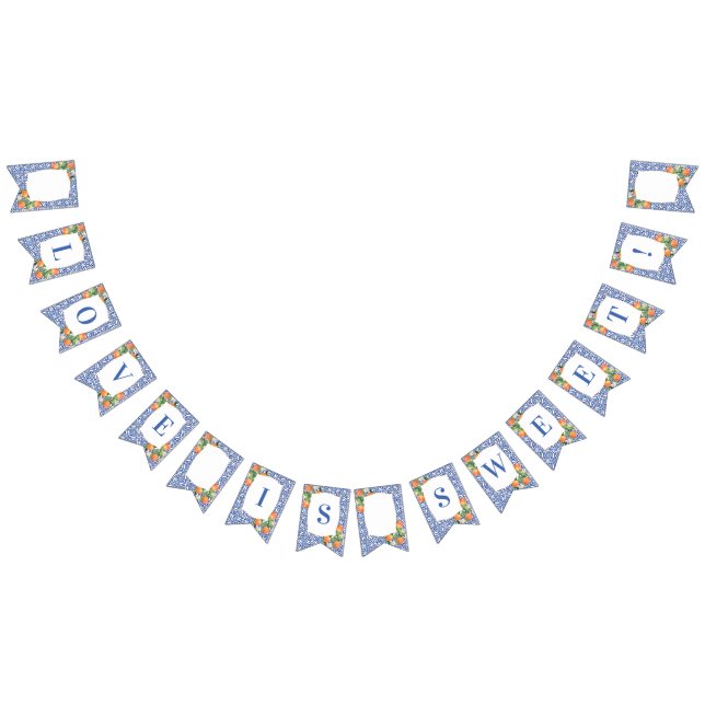 Blåvit Möhippa för citrusOrangar Vimplar (Alla)