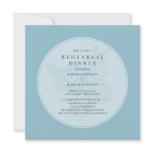 Blåvit och vit Bröllop-kallelse till middagsinbjud