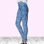 Blåvit och vit modern snyggt trendig mönster leggings<br><div class="desc">Dessa blå och vita formade baljor är ett bra grundläggande mönster som är sött för yogaklass eller bara för att klumpa.</div>