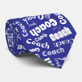 Blåvit Personlig Coach Gift Namn Art Slips