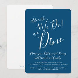 Blåvit repetitionsmiddag innan vi gör inbjudningsk inbjudningar