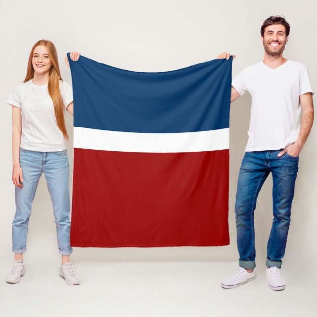 Blåvit röd Färg-Stil Fleecefilt (Skapare uppladdad)