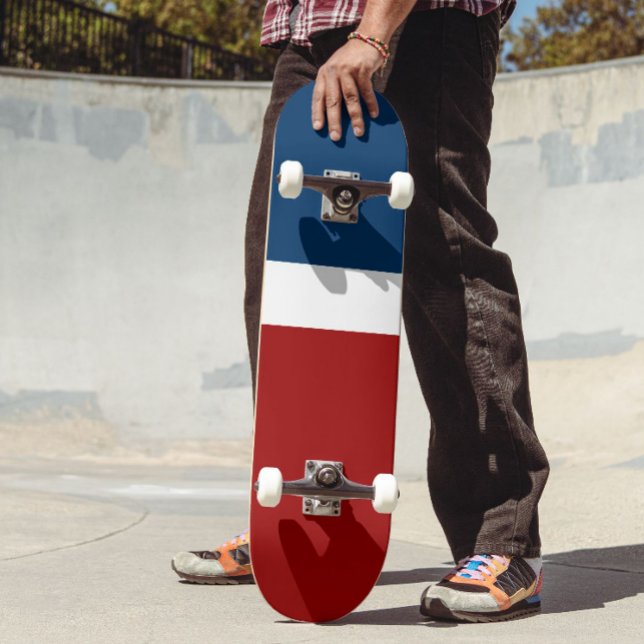 Blåvit röd Färg-Stil Mini Skateboard Bräda 18,5 Cm (Skapare uppladdad)