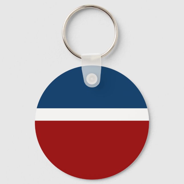 Blåvit röd Färg-Stil Nyckelring (Framsida)