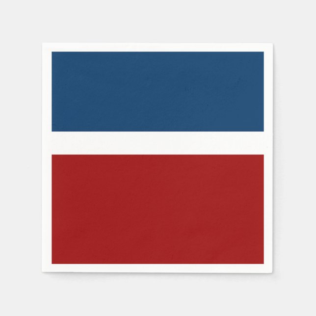 Blåvit röd Färg-Stil Pappersservett (Framsidan)